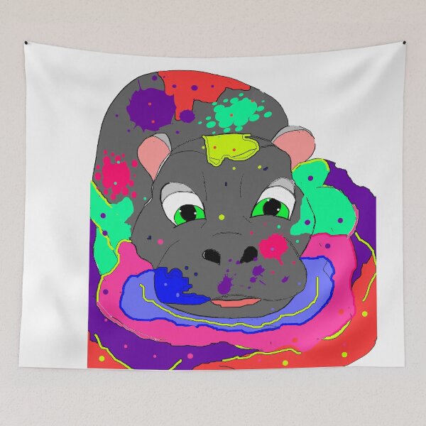 Item preview, Hippy the hippo designed and sold by ArtByCryatal.