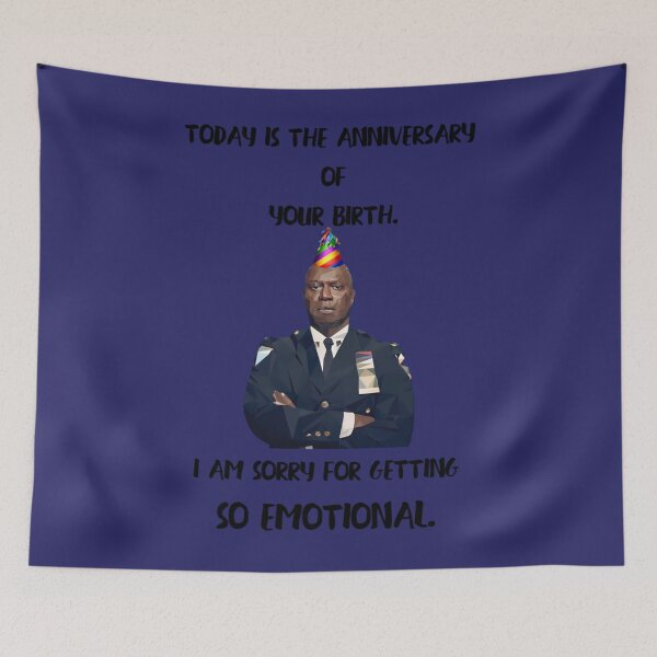 Item preview, ¡Feliz cumpleaños del emotivo Capitán Holt! Tarjeta de felicitación designed and sold by nwvwohtha7.