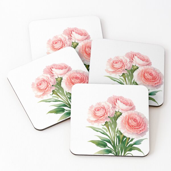 Item preview, Watercolor painting of carnation designed and sold by Harmonysens.