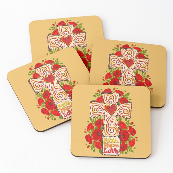 Item preview, Christian Christ Cross and Flowers designed and sold by soulfulprintss8.