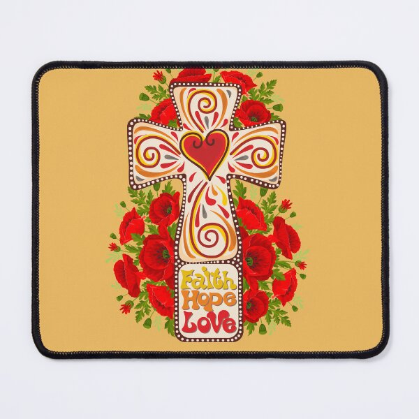 Item preview, Christian Christ Cross and Flowers designed and sold by soulfulprintss8.