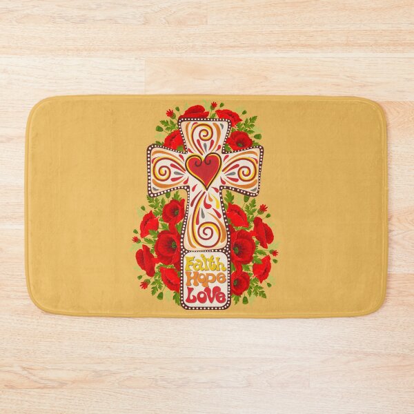Item preview, Christian Christ Cross and Flowers designed and sold by soulfulprintss8.