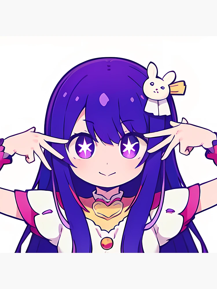 AI GENERATED - Sticker - Anime Girl Purple Hair 24212245 PNG