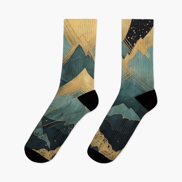 Item preview, Gold and Cyan Mountainscape designed and sold by schamsyy.