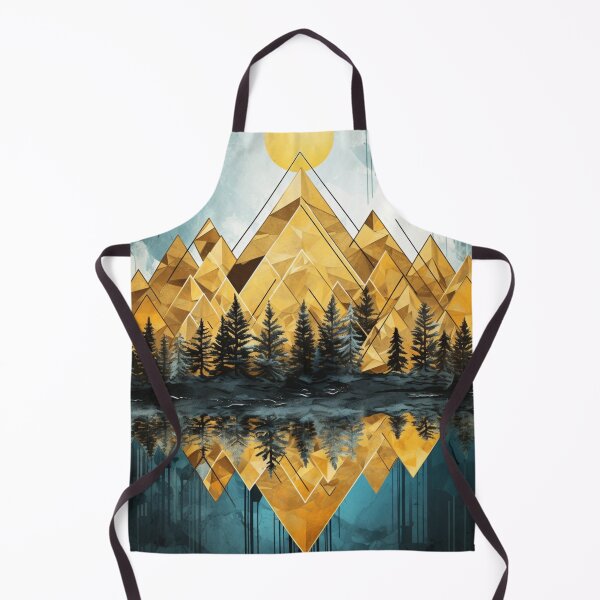 Item preview, cyan and gold mountainscape designed and sold by schamsyy.