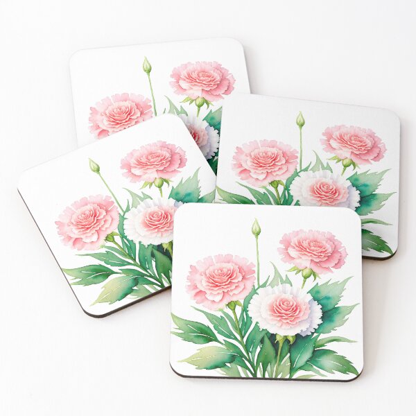Item preview, Watercolor painting of carnation designed and sold by Harmonysens.