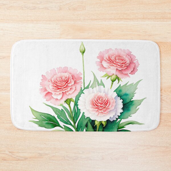 Item preview, Watercolor painting of carnation designed and sold by Harmonysens.