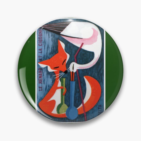 Item preview, French The Fox and The Stork Matchbox Label 	 	 designed and sold by bpcwmsawfa59.