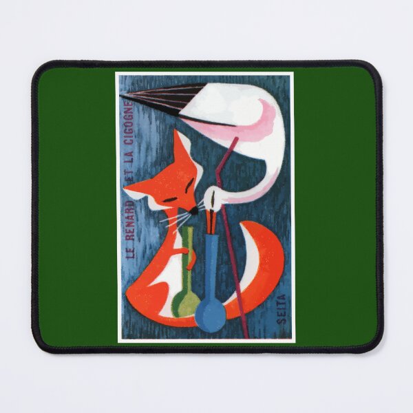 Item preview, French The Fox and The Stork Matchbox Label designed and sold by bpcwmsawfa59.