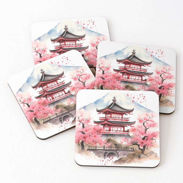 Item preview, Japan Nature Watercolor Clipart  designed and sold by setofeights.