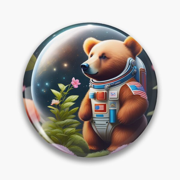 Item preview, Astronaut bear exploring the garden on the space designed and sold by Magical-bear.