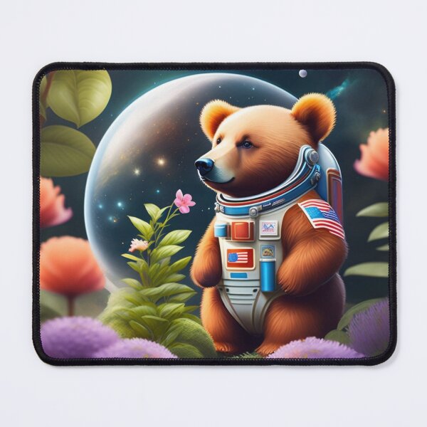 Item preview, Astronaut bear exploring the garden on the space designed and sold by Magical-bear.