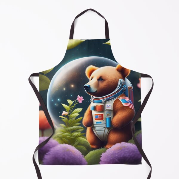Item preview, Astronaut bear exploring the garden on the space designed and sold by Magical-bear.