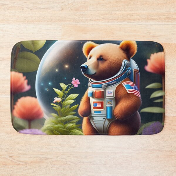 Item preview, Astronaut bear exploring the garden on the space designed and sold by Magical-bear.