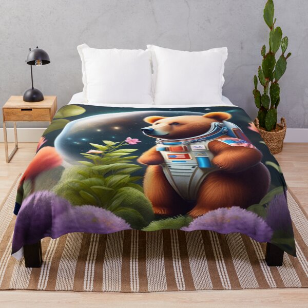 Item preview, Astronaut bear exploring the garden on the space designed and sold by Magical-bear.
