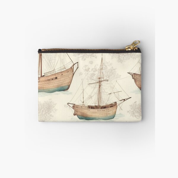 Item preview, Vintage Ship Boat Sketch Design Pattern Print  designed and sold by randomtdesigns.