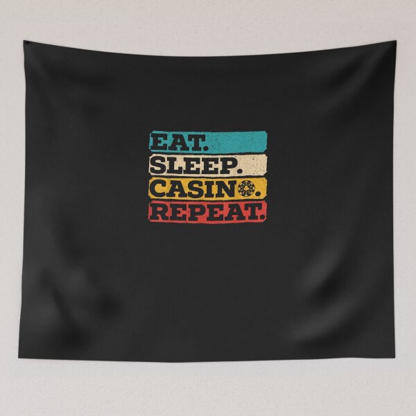 Item preview, Eat Sleep Casino Repeat Gambling Poker Card Game Gambler  designed and sold by AdrienneMLittle.