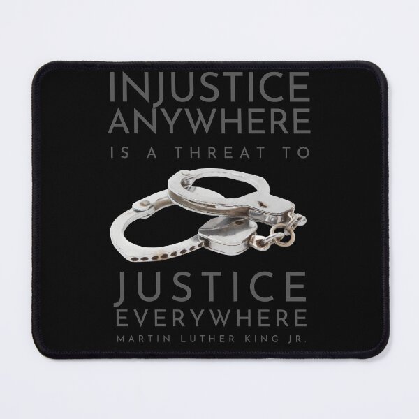 Item preview, Injustice anywhere is a threat to justice everywhere MLK steel color designed and sold by Hiremeamerica.