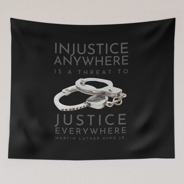 Item preview, Injustice anywhere is a threat to justice everywhere MLK steel color designed and sold by Hiremeamerica.