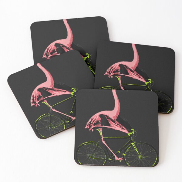 Item preview, Flamingo On A Bicycle, Funny Cycling Item For A Cyclist  designed and sold by AdrienneMLittle.