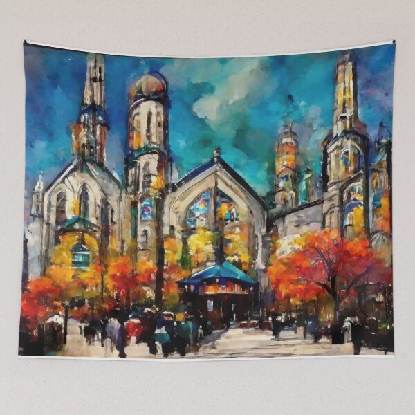 Item preview, NOTRE DAME BASILICA IN MONTREAL designed and sold by ArtbyRolleen.
