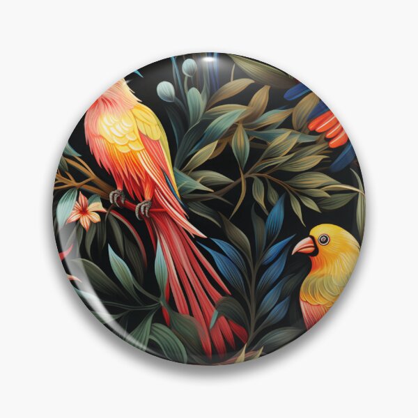 Item preview,  Exotic Plumage: An Aerial Display of Color and Fantasy in the Style of Henri Rousseau designed and sold by SBD-Shop.
