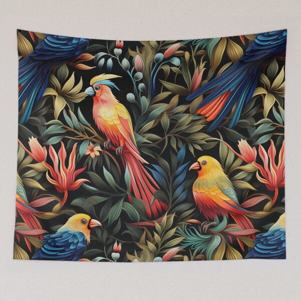 Item preview,  Exotic Plumage: An Aerial Display of Color and Fantasy in the Style of Henri Rousseau designed and sold by SBD-Shop.