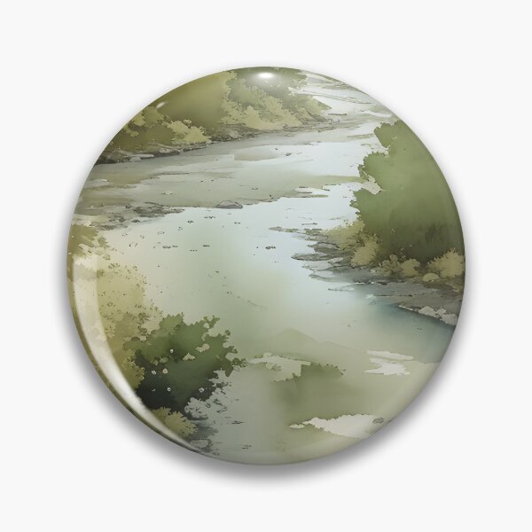 Item preview, Riverside Watercolor Landscape designed and sold by My Artprintz.