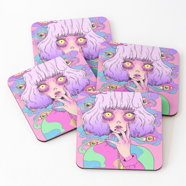 Item preview, Psychedelic design, “horror” girl designed and sold by wemuco.