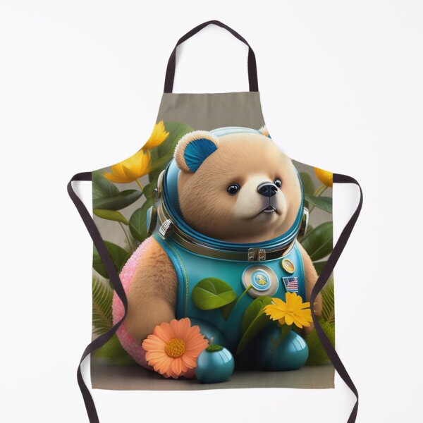 Item preview, Fluffy astronaut bear on space garden designed and sold by Magical-bear.