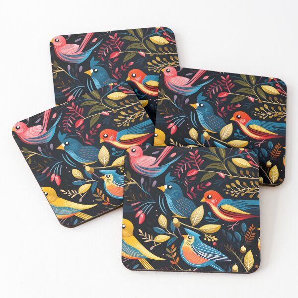 Item preview,  Pop Colors Flight! A vibrant pattern of birds blending graphic art and the Pop Art movement. designed and sold by SBD-Shop.