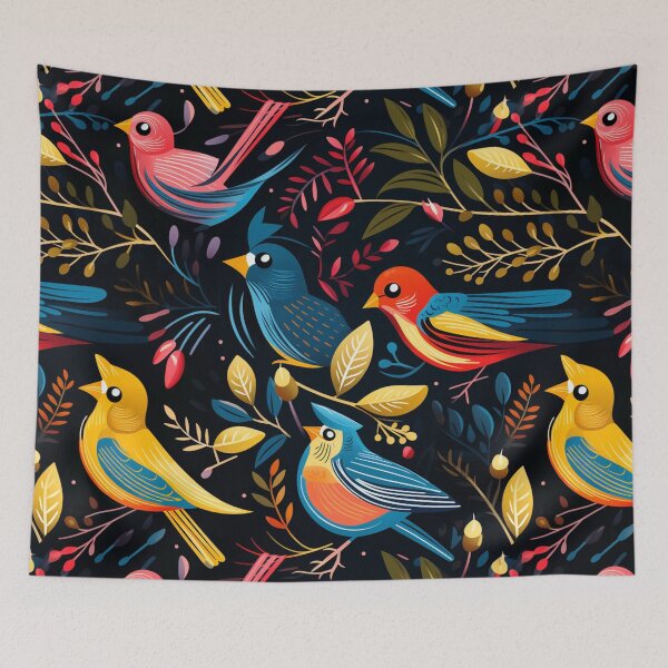 Item preview,  Pop Colors Flight! A vibrant pattern of birds blending graphic art and the Pop Art movement. designed and sold by SBD-Shop.