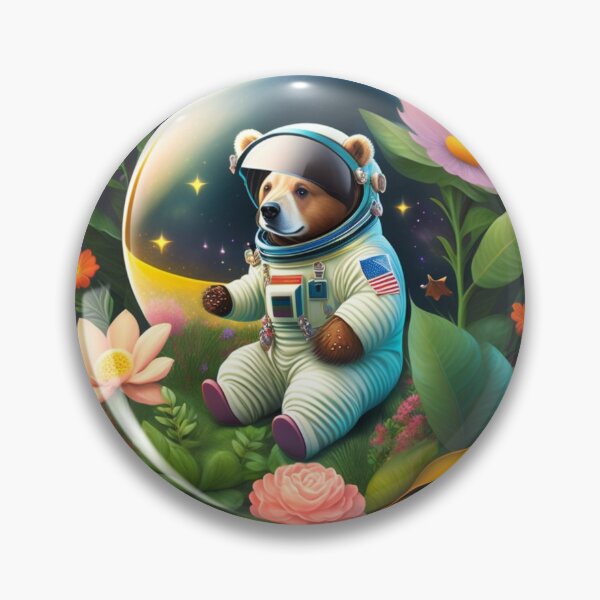 Item preview, Astronaut bear in the garden designed and sold by Magical-bear.