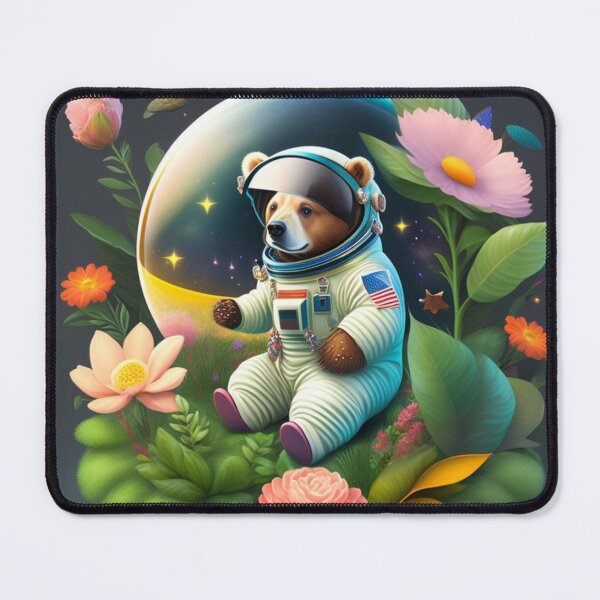 Item preview, Astronaut bear in the garden designed and sold by Magical-bear.