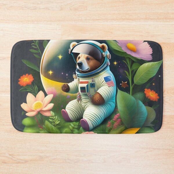 Item preview, Astronaut bear in the garden designed and sold by Magical-bear.