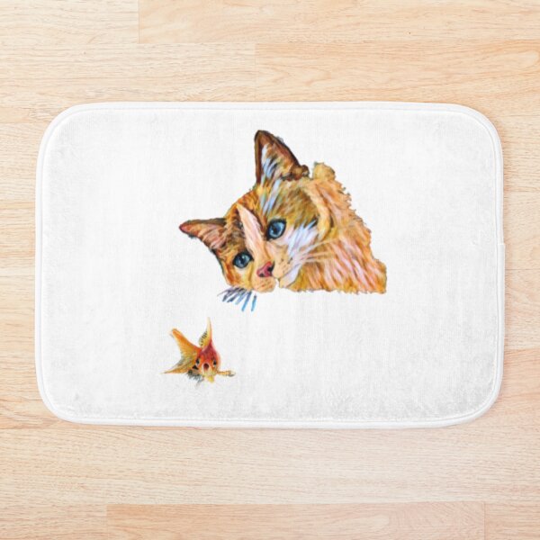 Item preview, Cat With Gold Fish designed and sold by Profitrip.