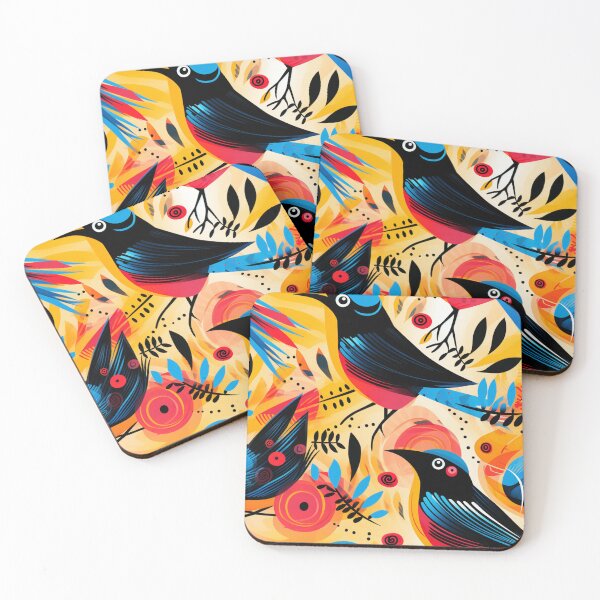 Item preview,  "Pop Birds: A Visual Feast of Ascending Colors in an Electrifying Fusion of Graphic Art and Pop Art" designed and sold by SBD-Shop.