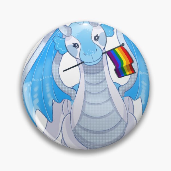 Item preview, Lgbtqia+ Pride Webkinz Ice Dragon designed and sold by CloverItsy.