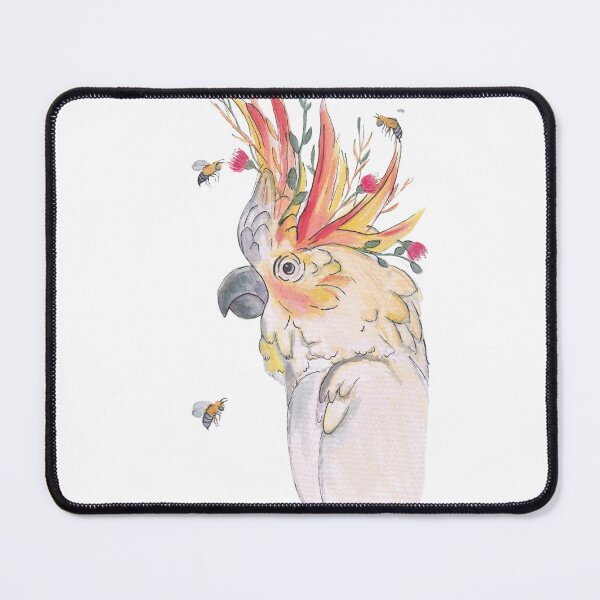 Item preview, Cockatoo with Native Florals watercolour  designed and sold by Cizzle.