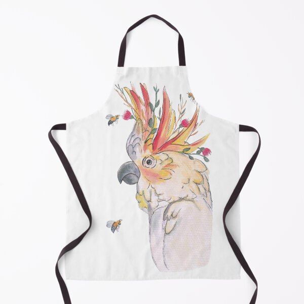 Item preview, Cockatoo with Native Florals watercolour designed and sold by Cizzle.