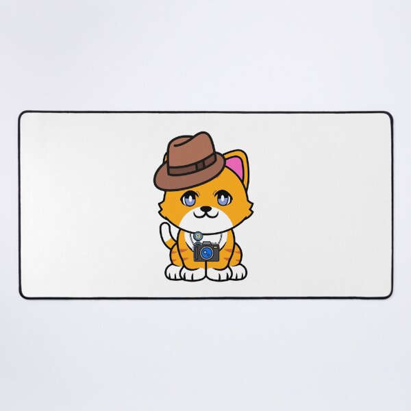 Item preview, Cute Orange Cat is holding a camera designed and sold by Pet Station.