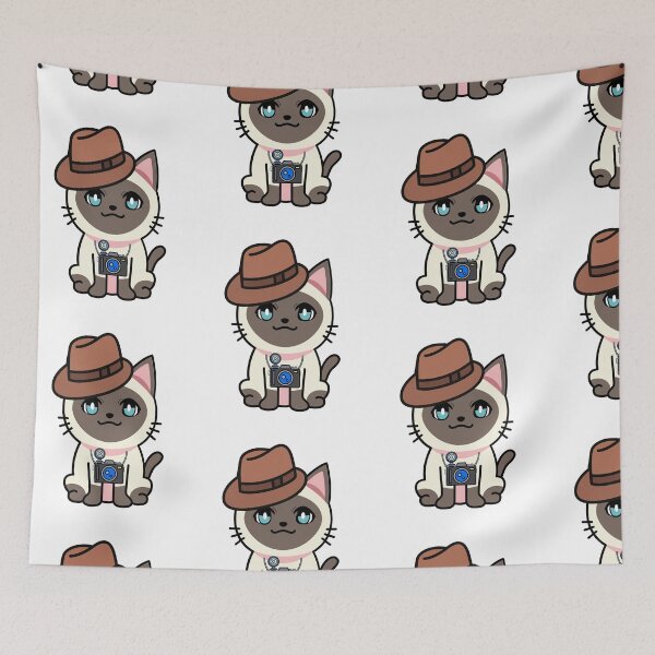 Item preview, Cute Siamese Cat is holding a camera designed and sold by Pet Station.
