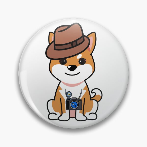 Item preview, Funny orange Dog is holding a camera designed and sold by Pet Station.