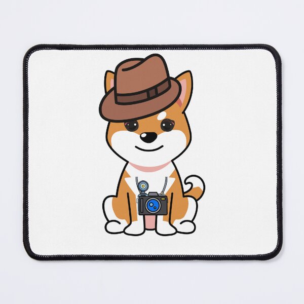 Item preview, Funny orange Dog is holding a camera designed and sold by Pet Station.