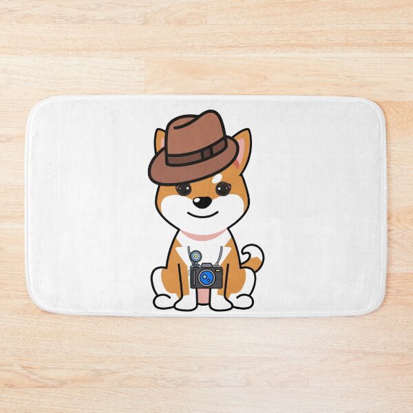 Item preview, Funny orange Dog is holding a camera designed and sold by Pet Station.