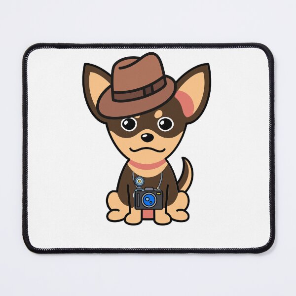 Item preview, Cute small Dog is holding a camera designed and sold by Pet Station.