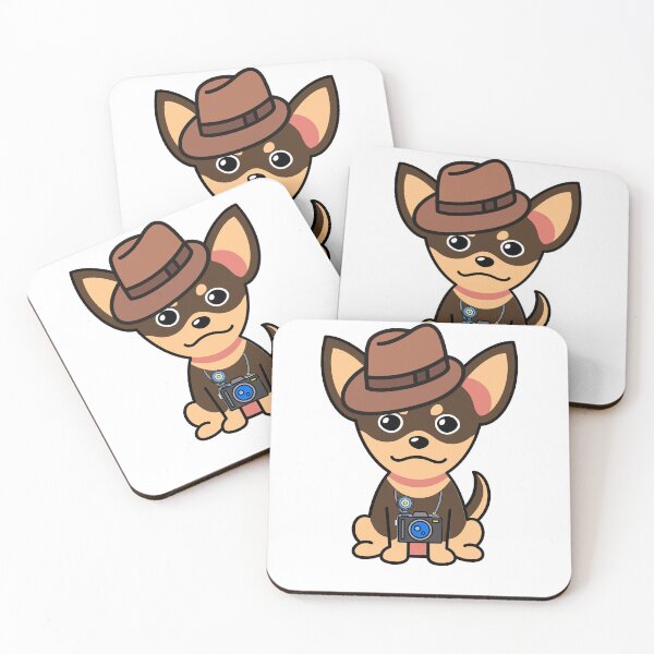Item preview, Cute small Dog is holding a camera designed and sold by Pet Station.