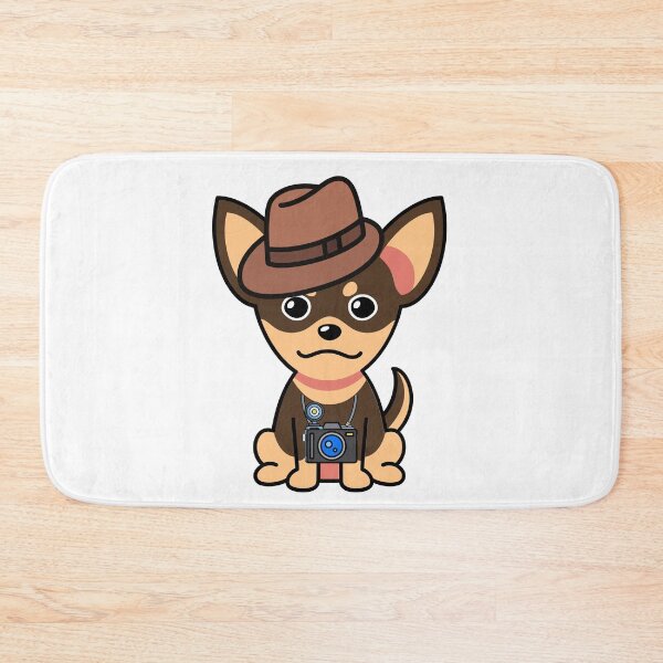 Item preview, Cute small Dog is holding a camera designed and sold by Pet Station.