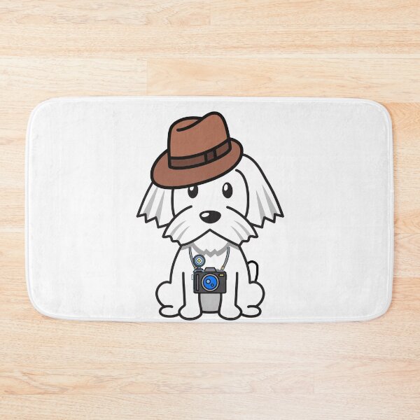 Item preview, Funny white Dog is holding a camera designed and sold by Pet Station.