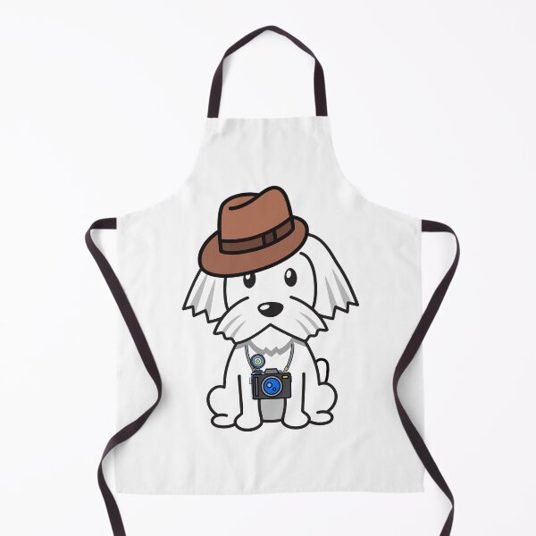 Item preview, Funny white Dog is holding a camera designed and sold by Pet Station.